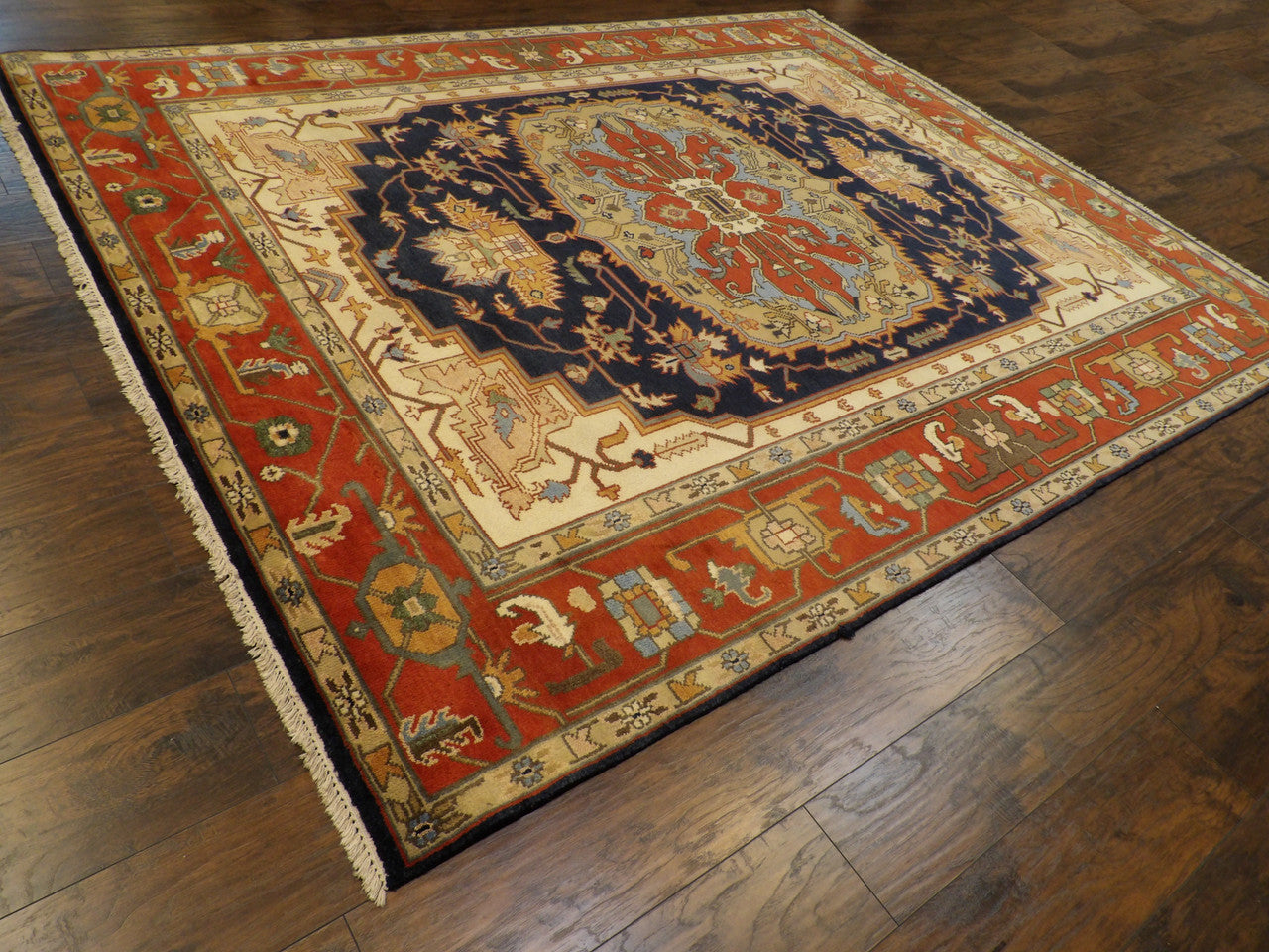 Full view of Persian Tribal Serapi rug