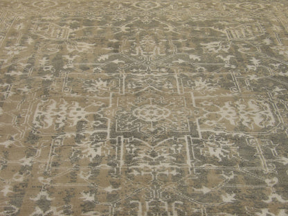 Back of Oushak Sherapi Broken hand-knotted rug