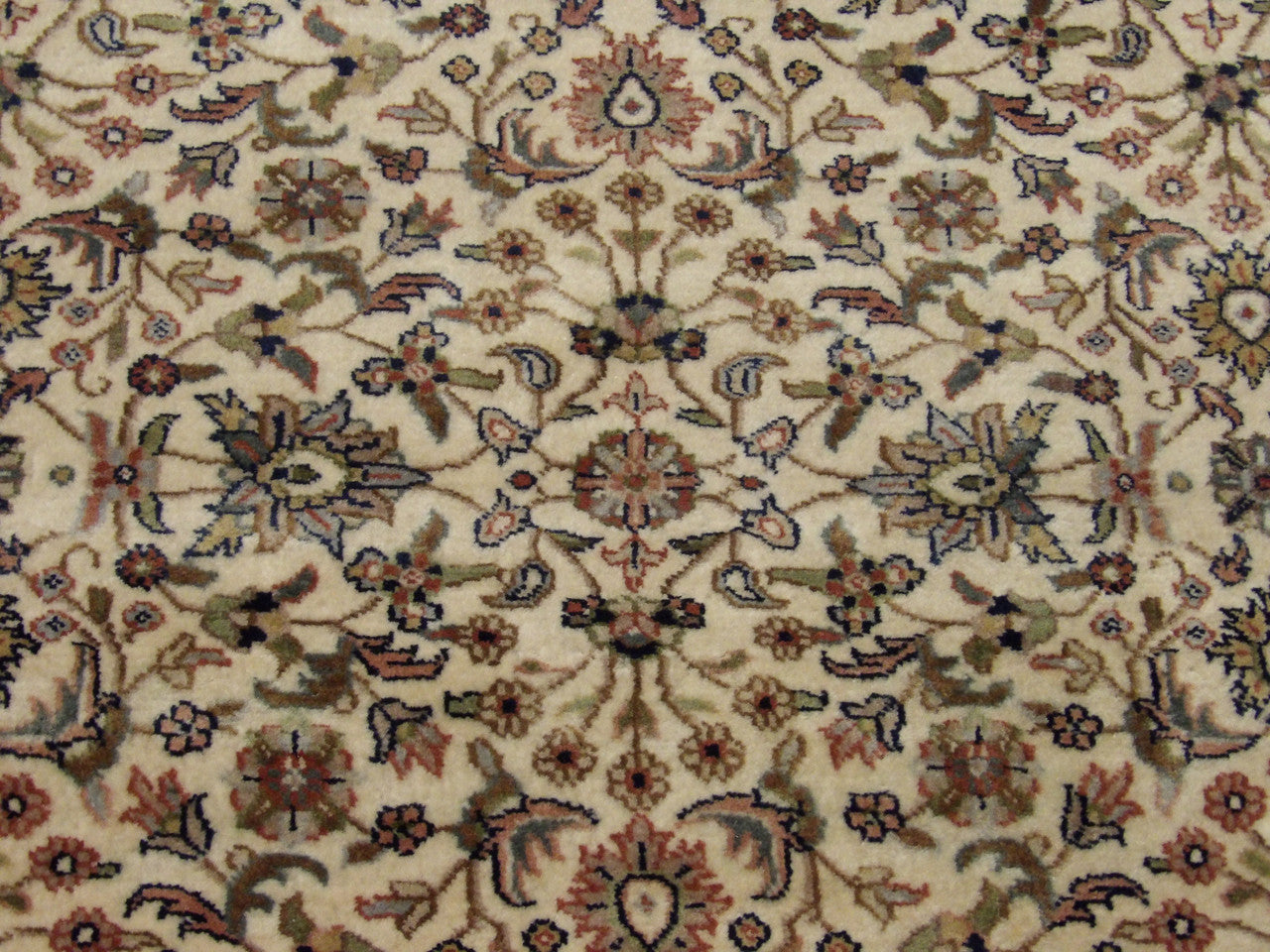 Back of Fine Persian Kashan hand-knotted rug