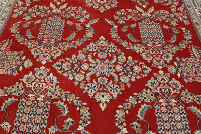 Back of Traditional Sharokh Design hand-knotted rug