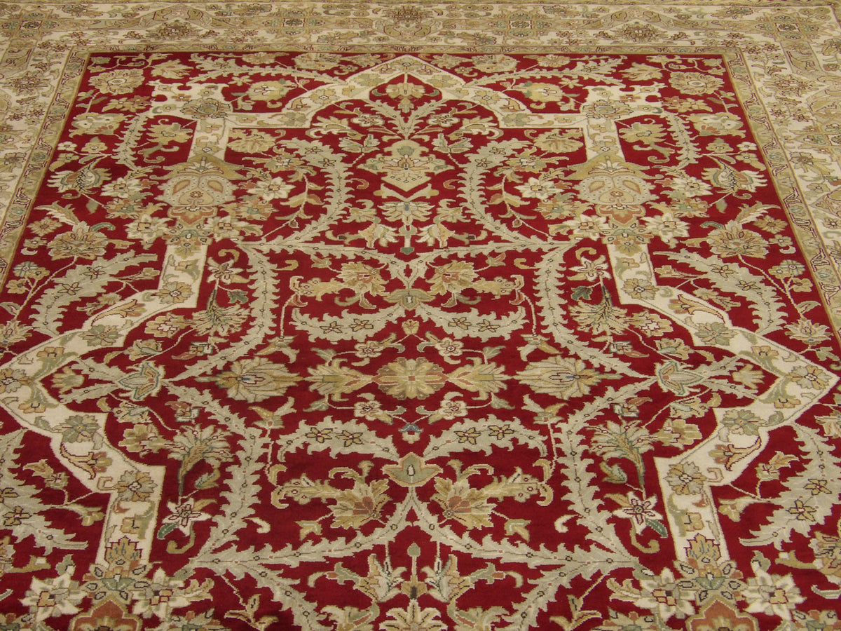 Back of Fine Persian Haji Jalili hand-knotted rug