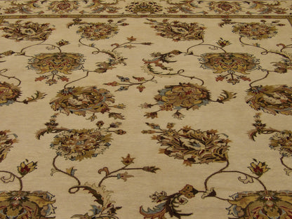 Back of Fine Jaipur Floral Design hand-knotted rug