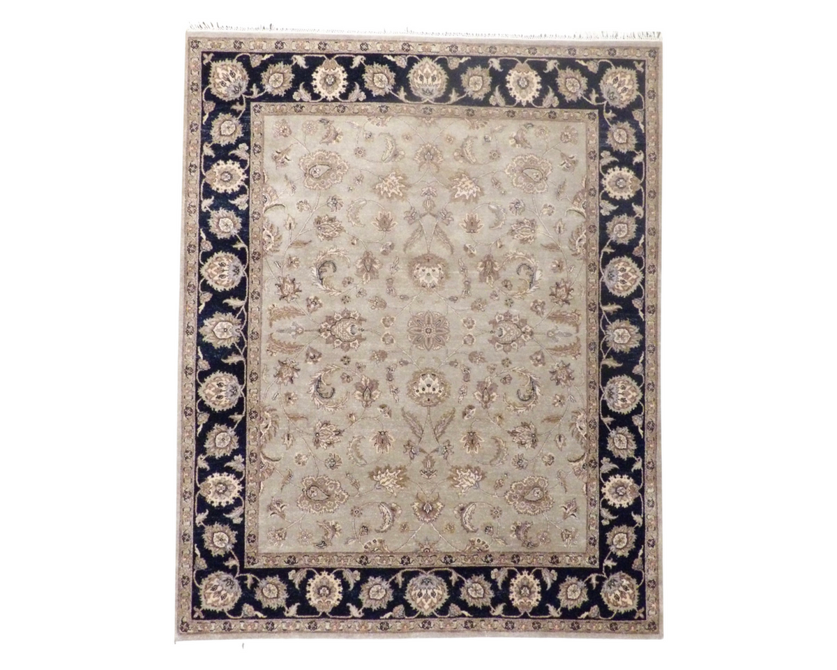 Chobie Oushak / Peshawar hand-knotted wool rug in Black, 8'0" x 10'0", SKU w963