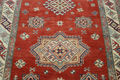 Full view of Tribal Super Kazak rug