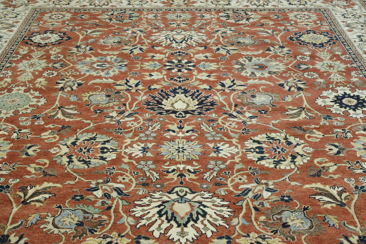 Traditional Fine Haji Jalili rug corner detail