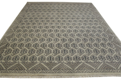 Full view of Oushak Kerman Design rug
