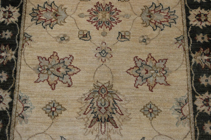 Back of Traditional Indo Ziegler Chobi hand-knotted rug