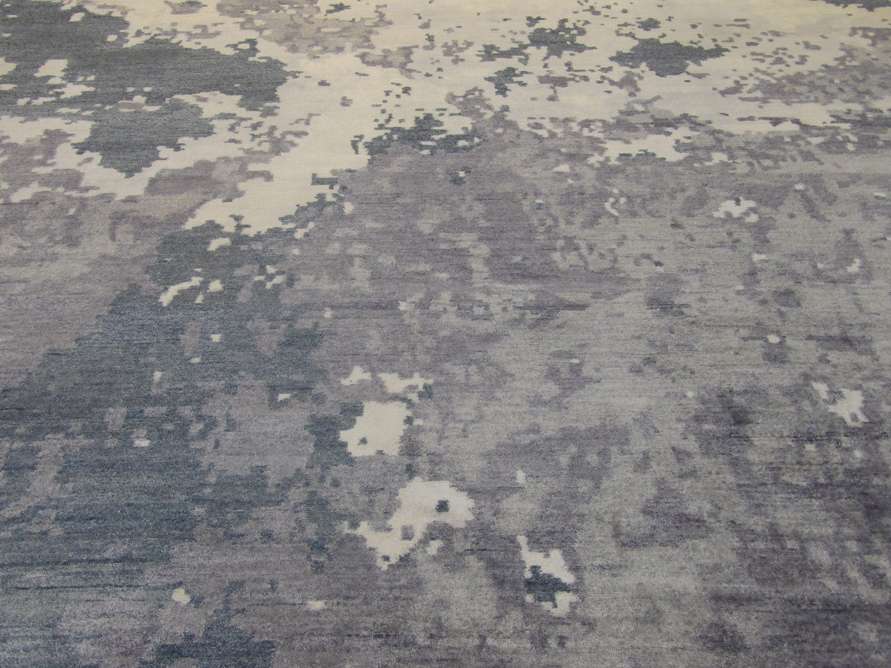 Wool-silk texture close-up, blue and gray ocean design