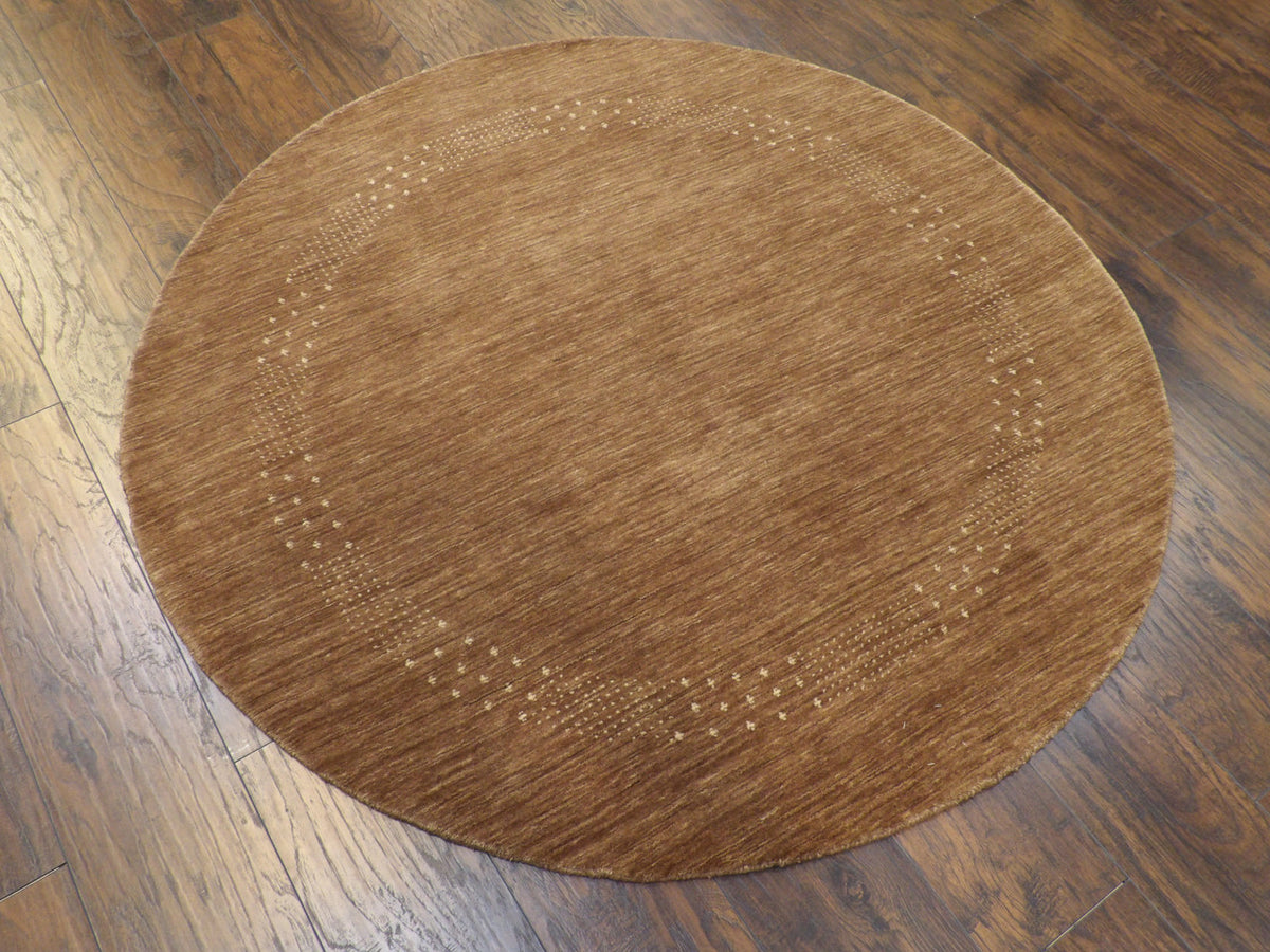 Full view of Persian Gabbeh round rug