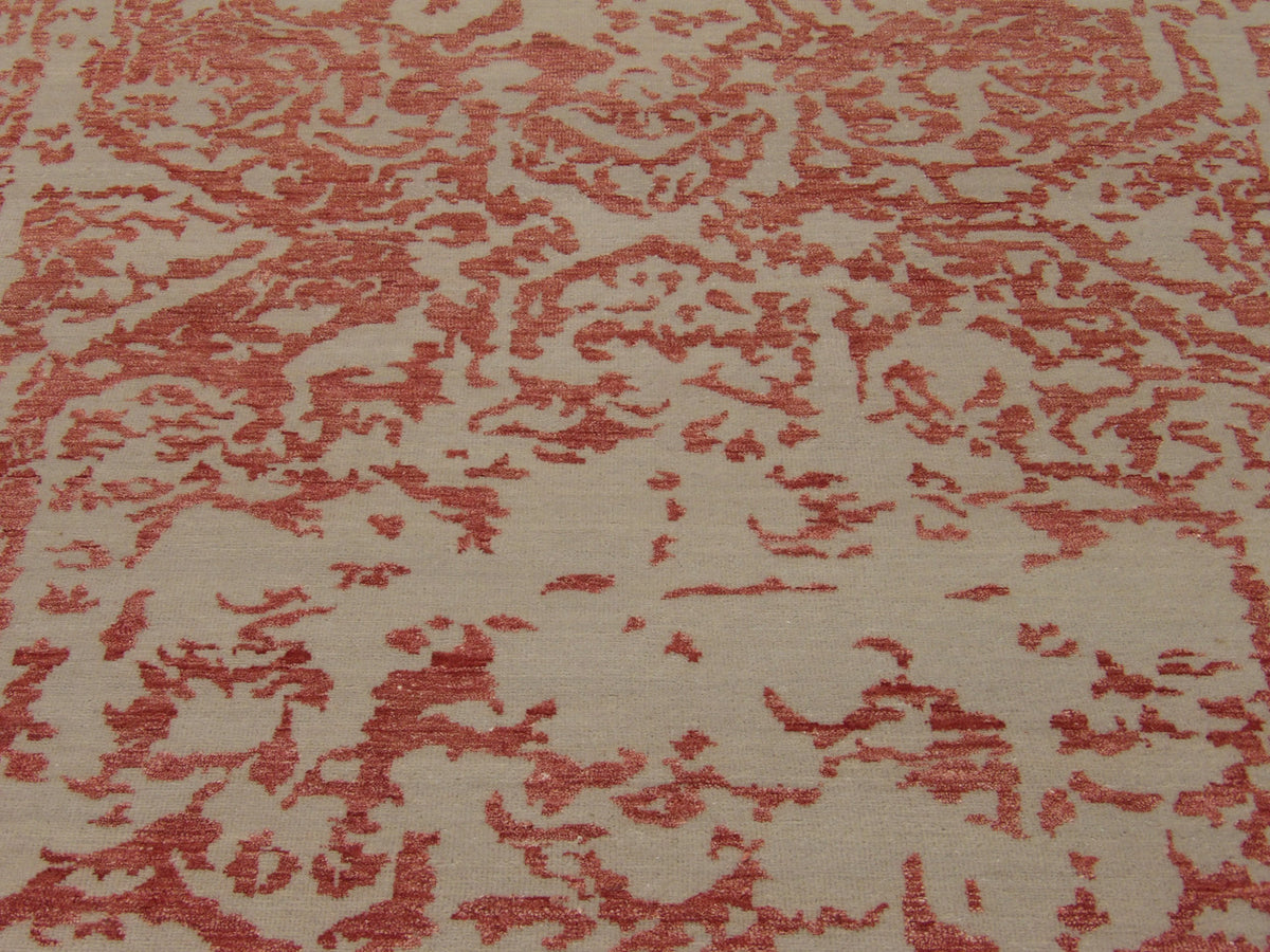 Back of Modern Broken High Low hand-knotted rug