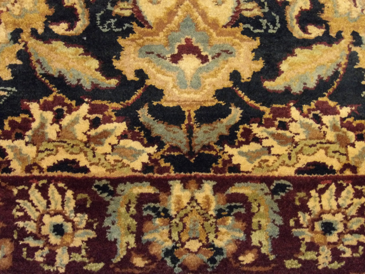Jaipur Kashan rug border detail