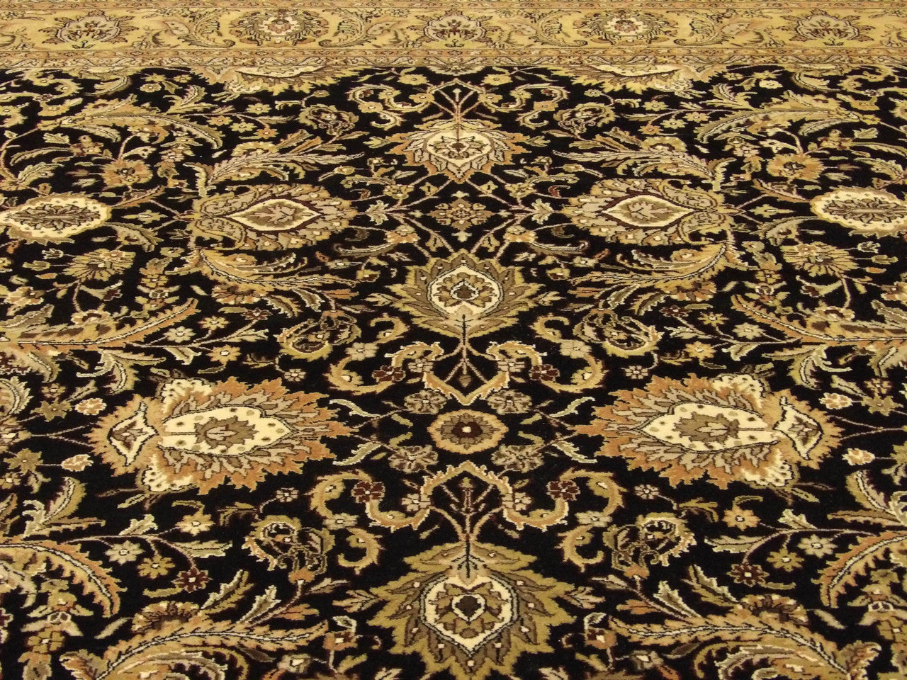 Back of Fine Persian Kashan hand-knotted rug
