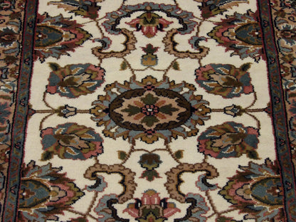 Back of Fine Persian Kashan hand-knotted rug