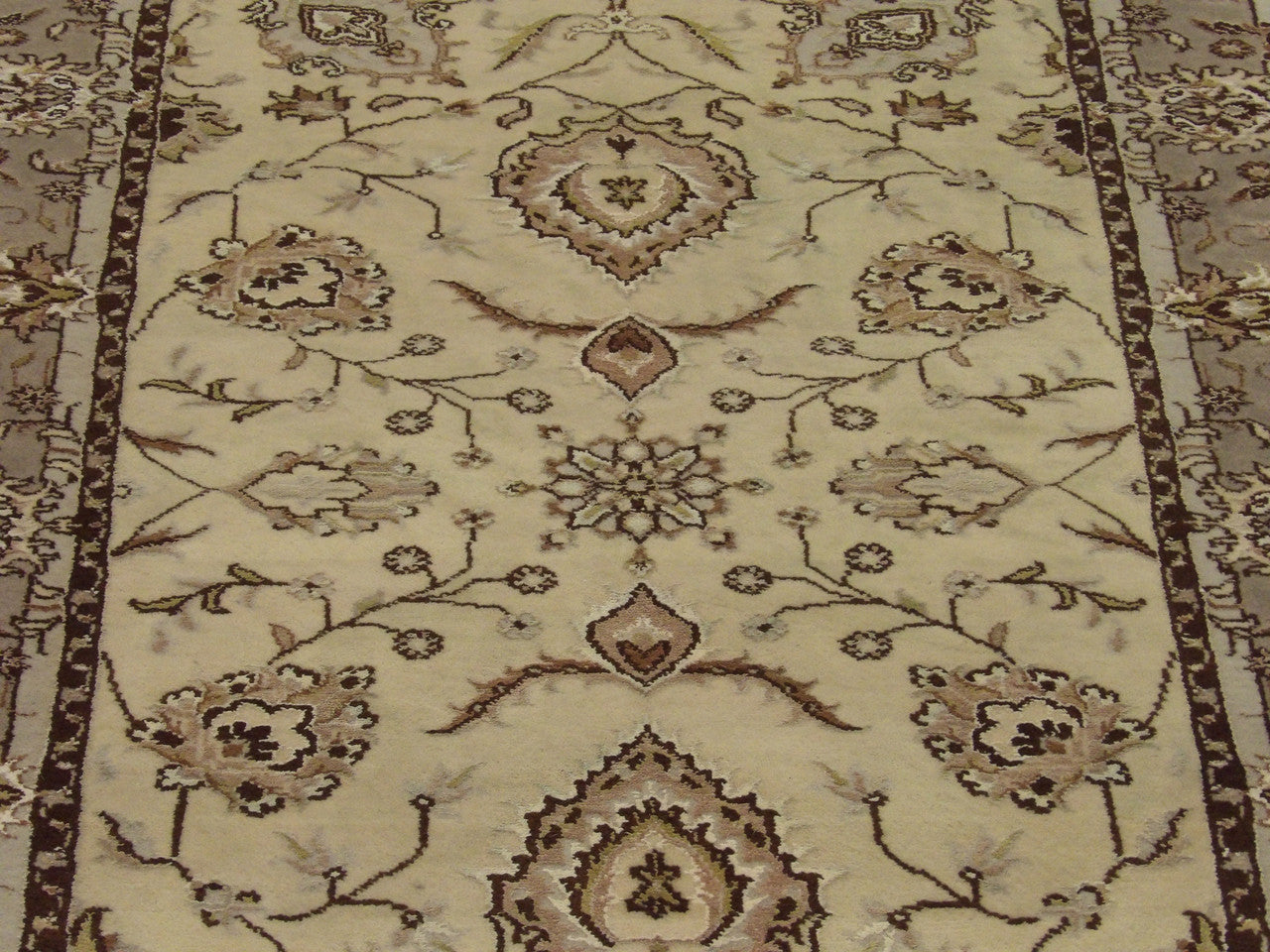 Back of Fine Persian Tabriz hand-knotted rug