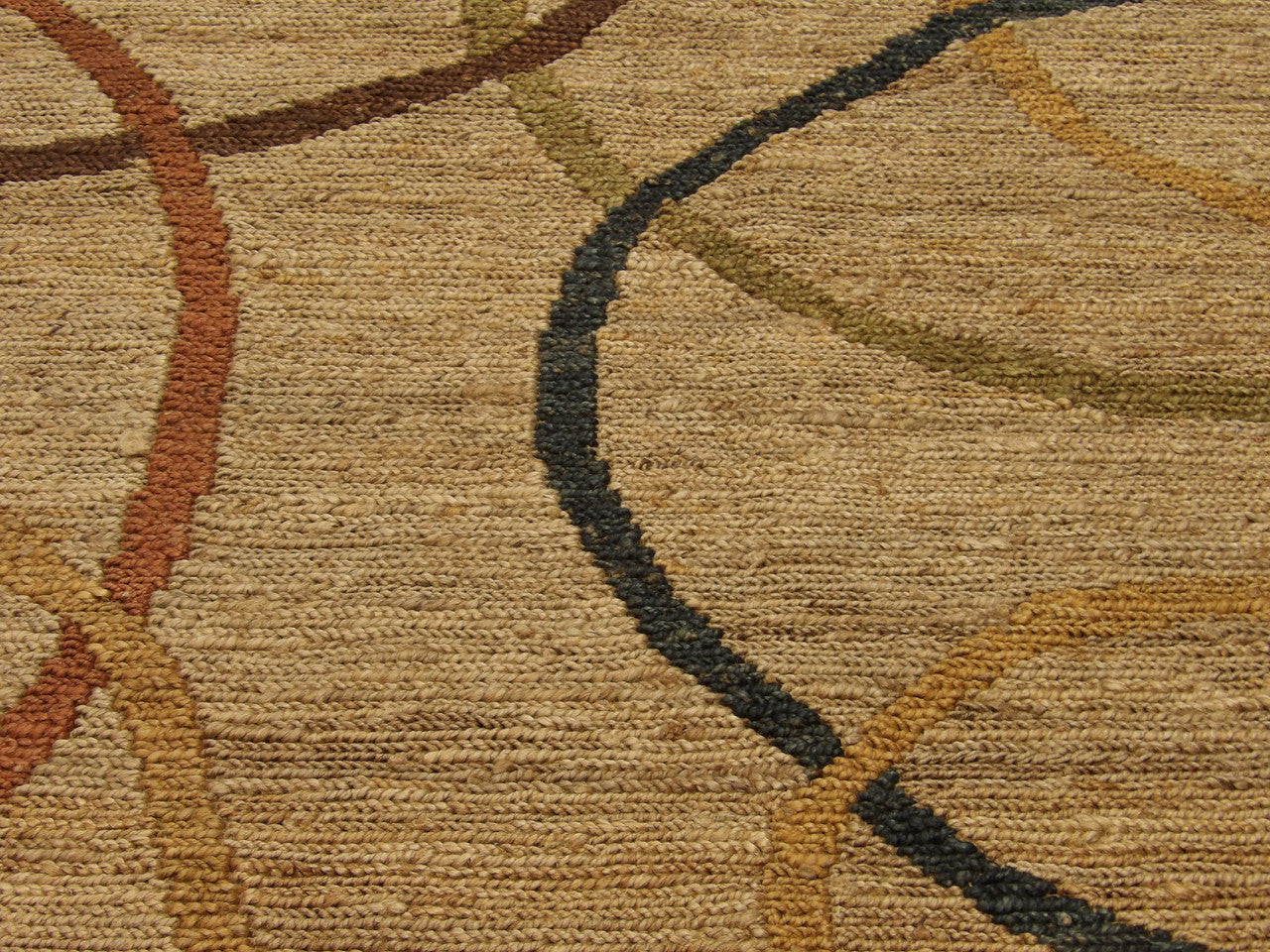 Natural Jute Modern Indoor/Outdoor rug border detail