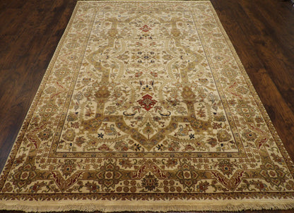Close-up of wool pile, Beige rug