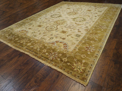 Gold & Green Jaipur Kashan rug in room setting