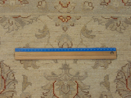 Full view of Oushak Chobie hand-knotted wool accent rug