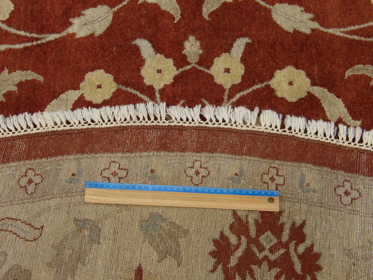 Ziegler Oushak / Peshawar hand-knotted wool rug in Beige, 10'0" x 10'0", SKU w501