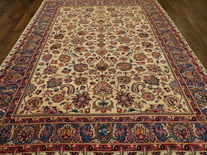 Persian Semi Antique Khorasan rug corner detail