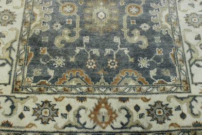 Oushak Ziegler rug corner detail