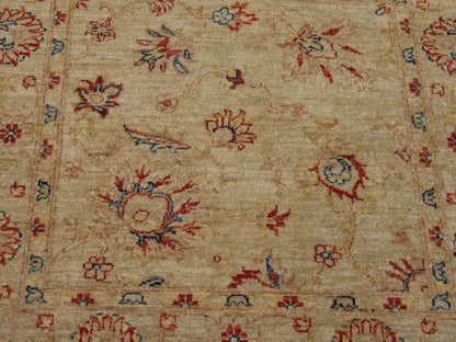 Back of Oushak Chobi hand-knotted rug