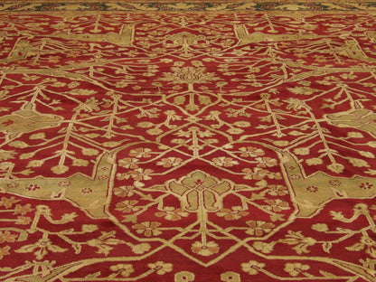 Antique wash wool texture close-up, green and red