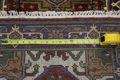 Back of Tribal Indo Heriz hand-knotted rug