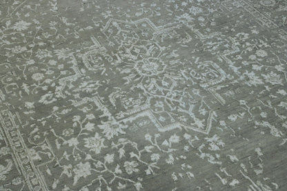 Back of Transitional Broken Heriz Design hand-knotted rug