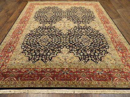 Fine Persian Haji Jalili rug corner detail