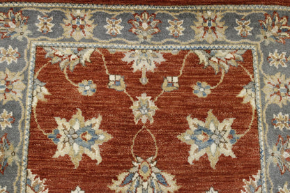 Close-up of wool pile, Rust rug