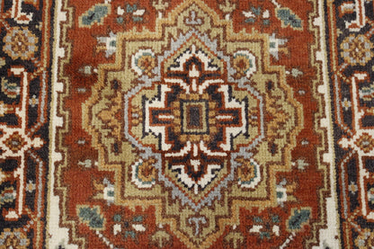 Full view of Tribal Indo Heriz rug