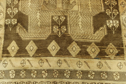 Back of Tribal Antique Hamadan hand-knotted rug