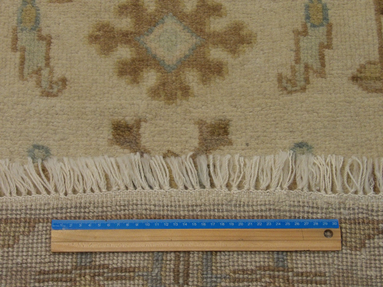 Beige Turk Oushak Natural Dye rug in room setting