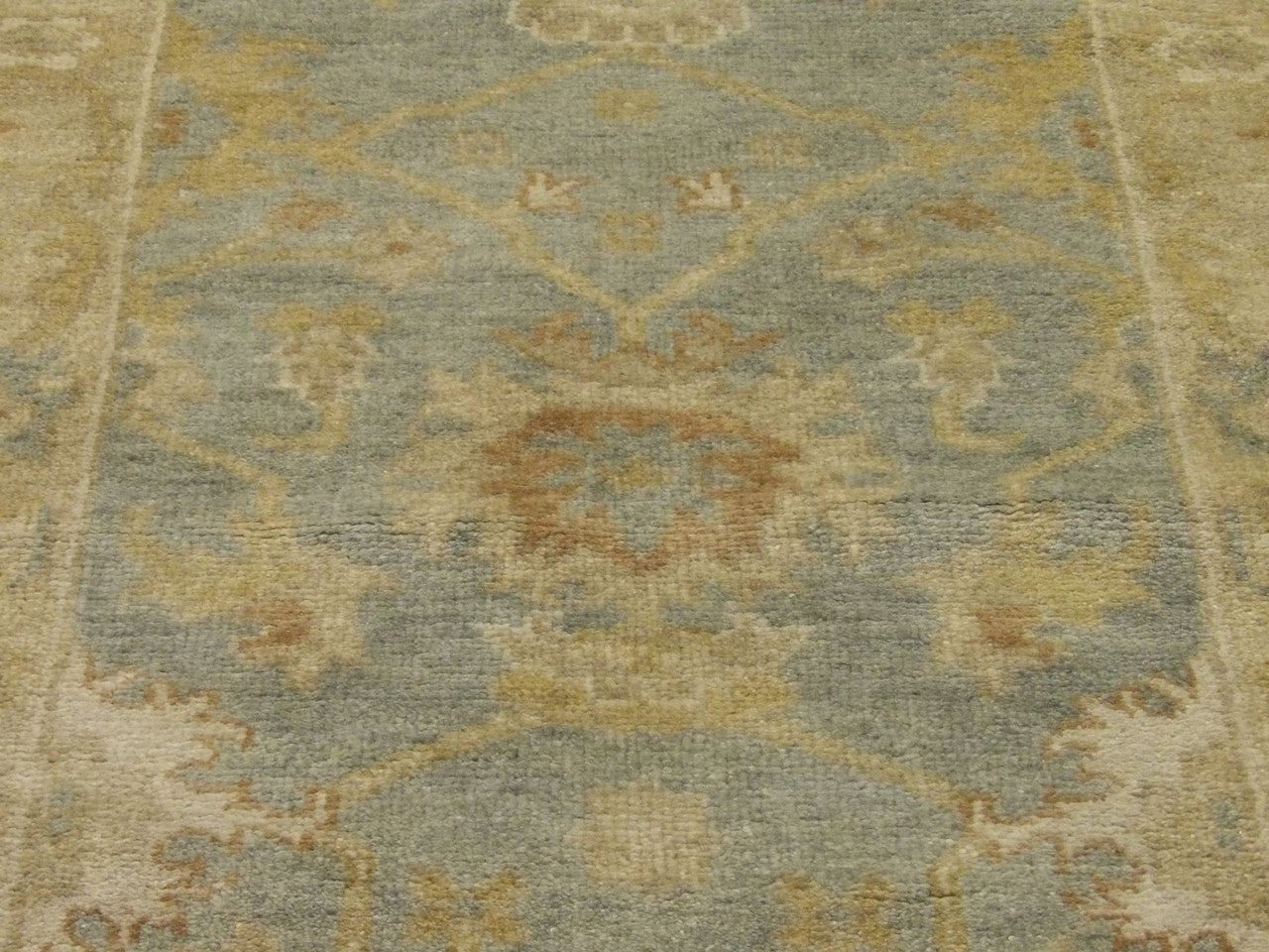 Back of Turk Oushak Wash Natural Dye hand-knotted rug