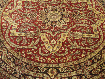 Tabriz rug border detail, black and red