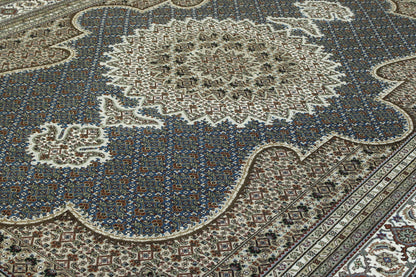 Back of Traditional Fine Qum hand-knotted rug