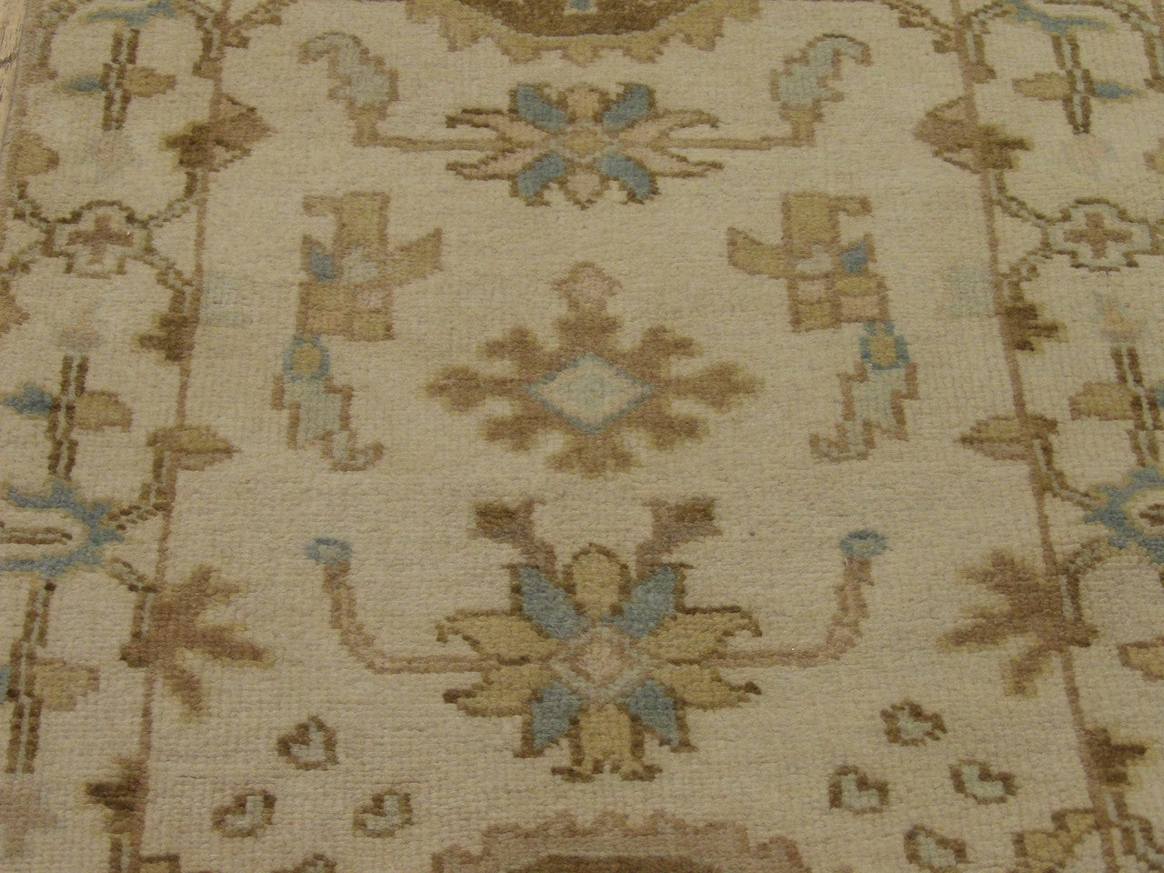 Back of Turk Oushak Natural Dye hand-knotted rug