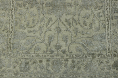 Gray & Beige Traditional Haji Jalili rug in room setting