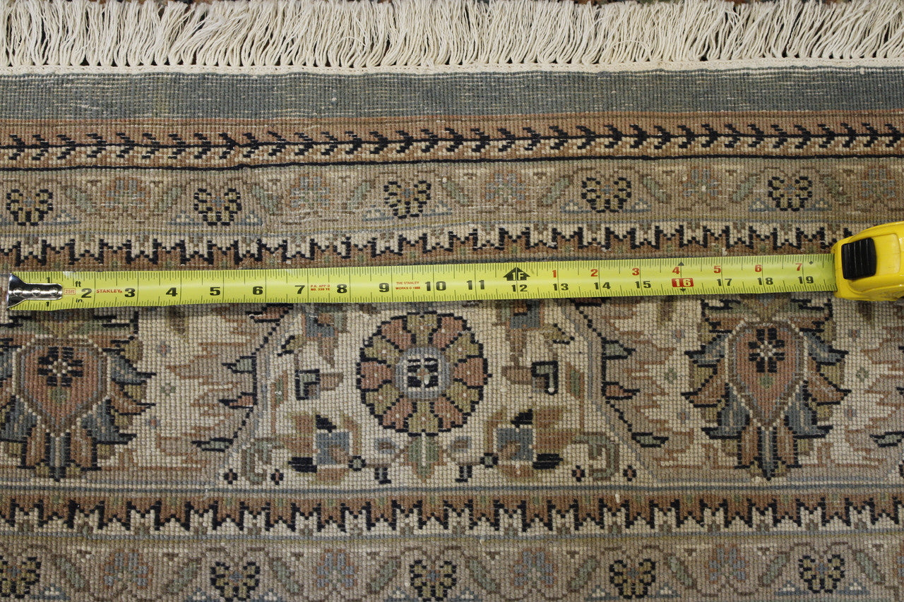 Back of Traditional Indo Mir hand-knotted rug
