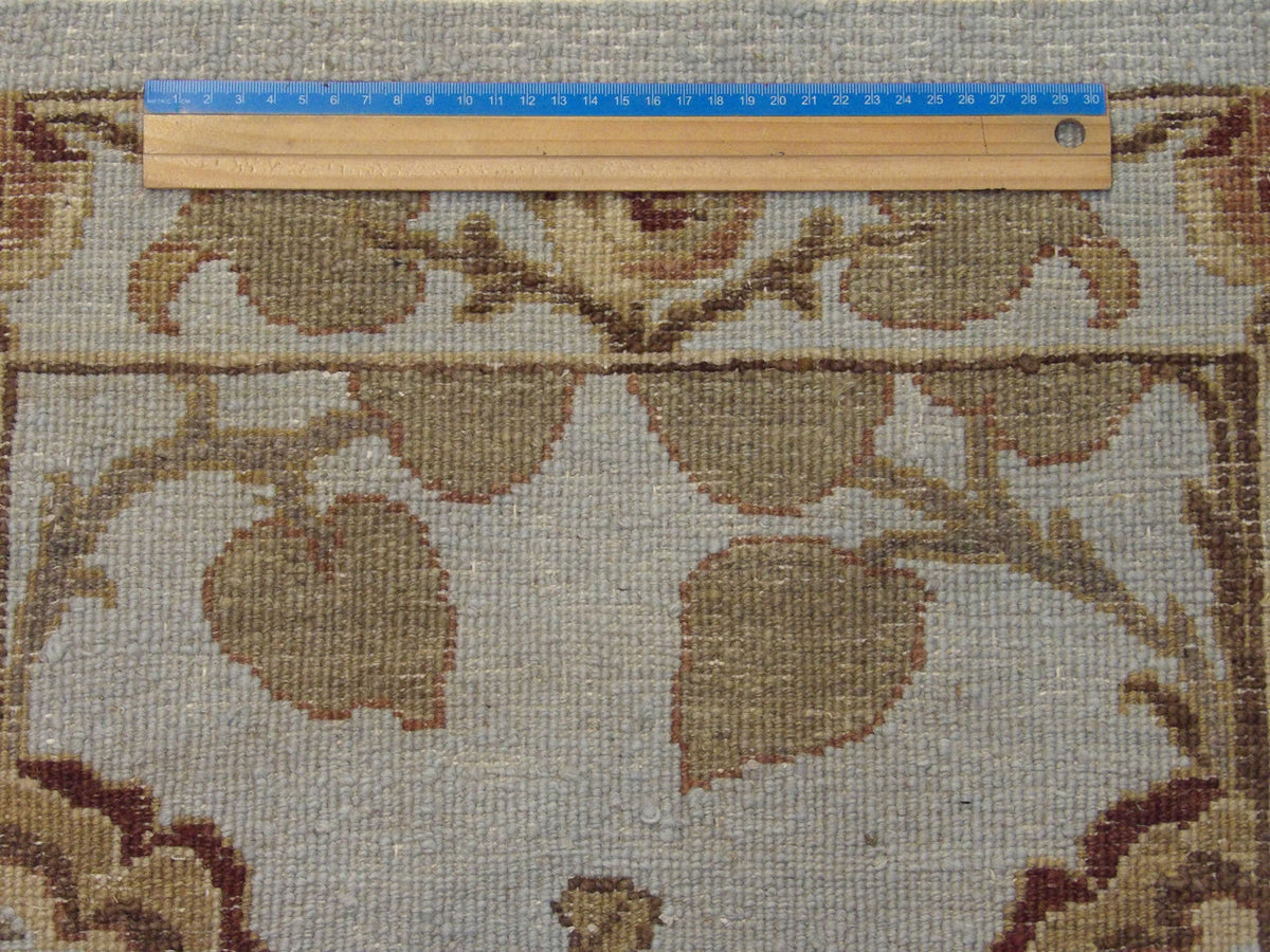 Blue & Beige Tree Of Life Lotus Design rug in room setting