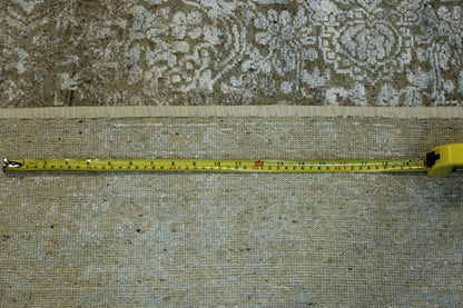 Beige & Purple Transitional Abstract Broken Design rug in room setting