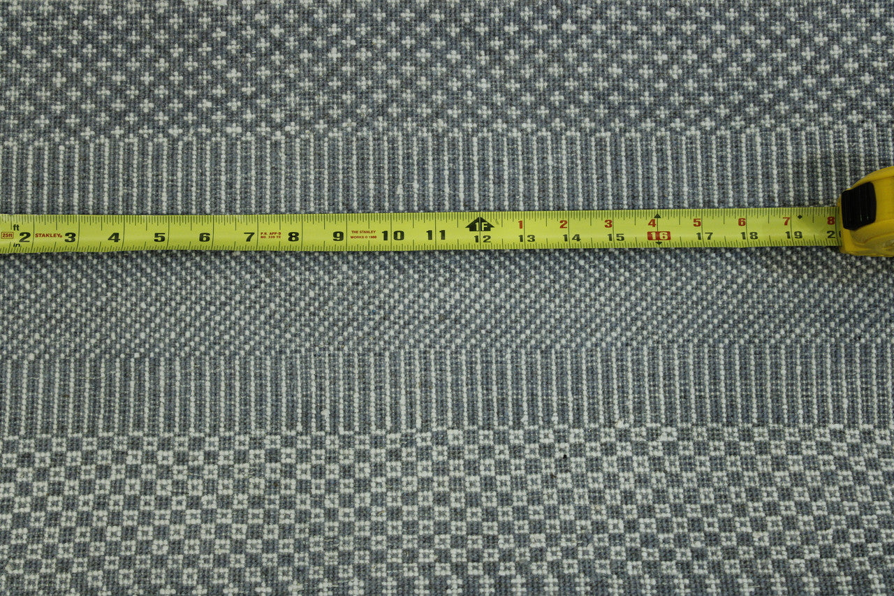 Blue Modern Grass Design rug in room setting