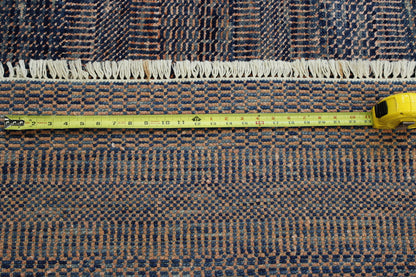 Blue & Purple Modern Grass Design rug in room setting