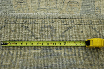Oushak Wash Chobi hand-knotted wool rug in Blue, full view