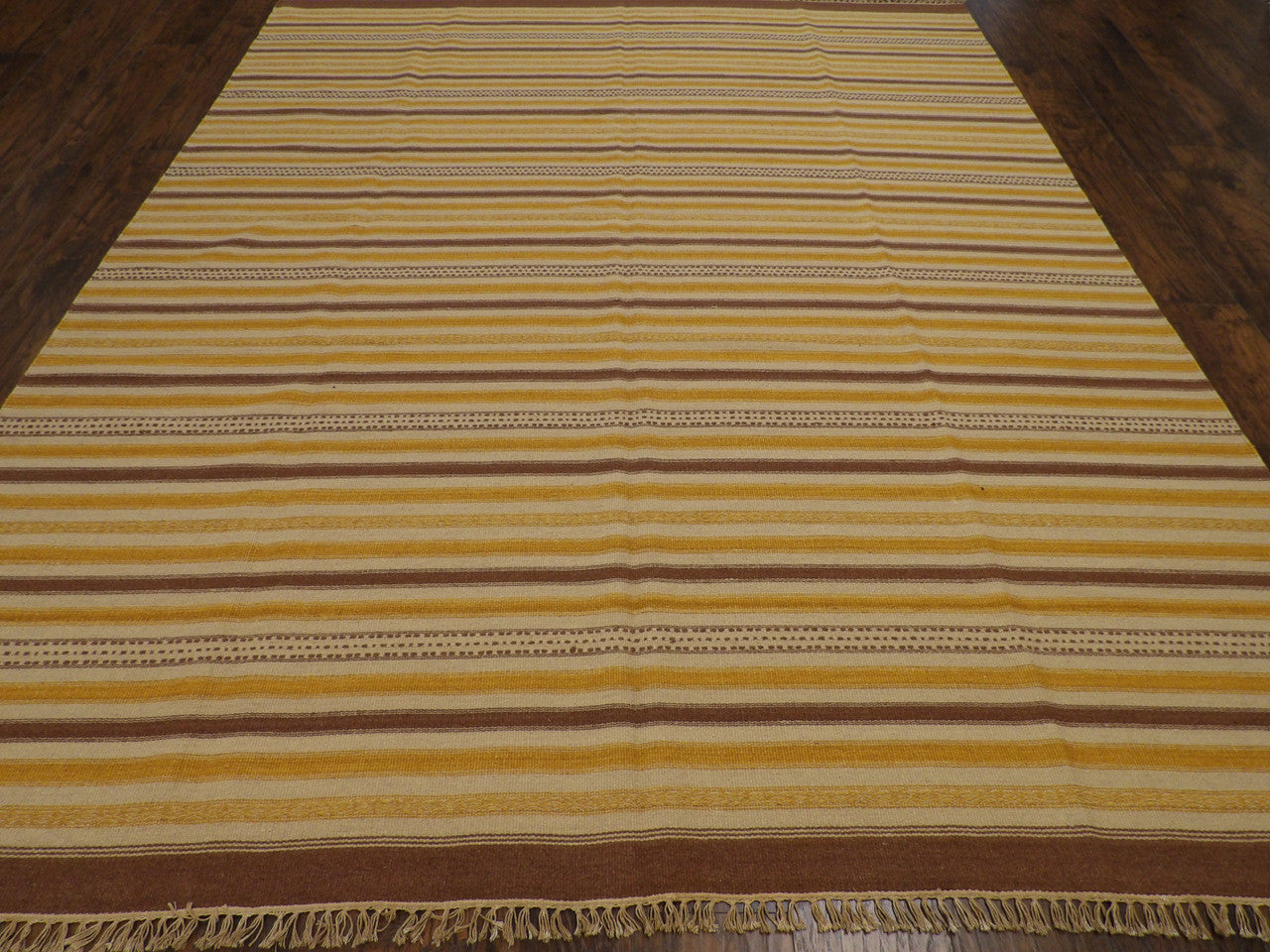 Close-up of flat-weave wool texture