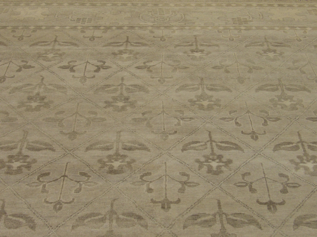Back of Turk Anatolian Oushak Wash hand-knotted rug