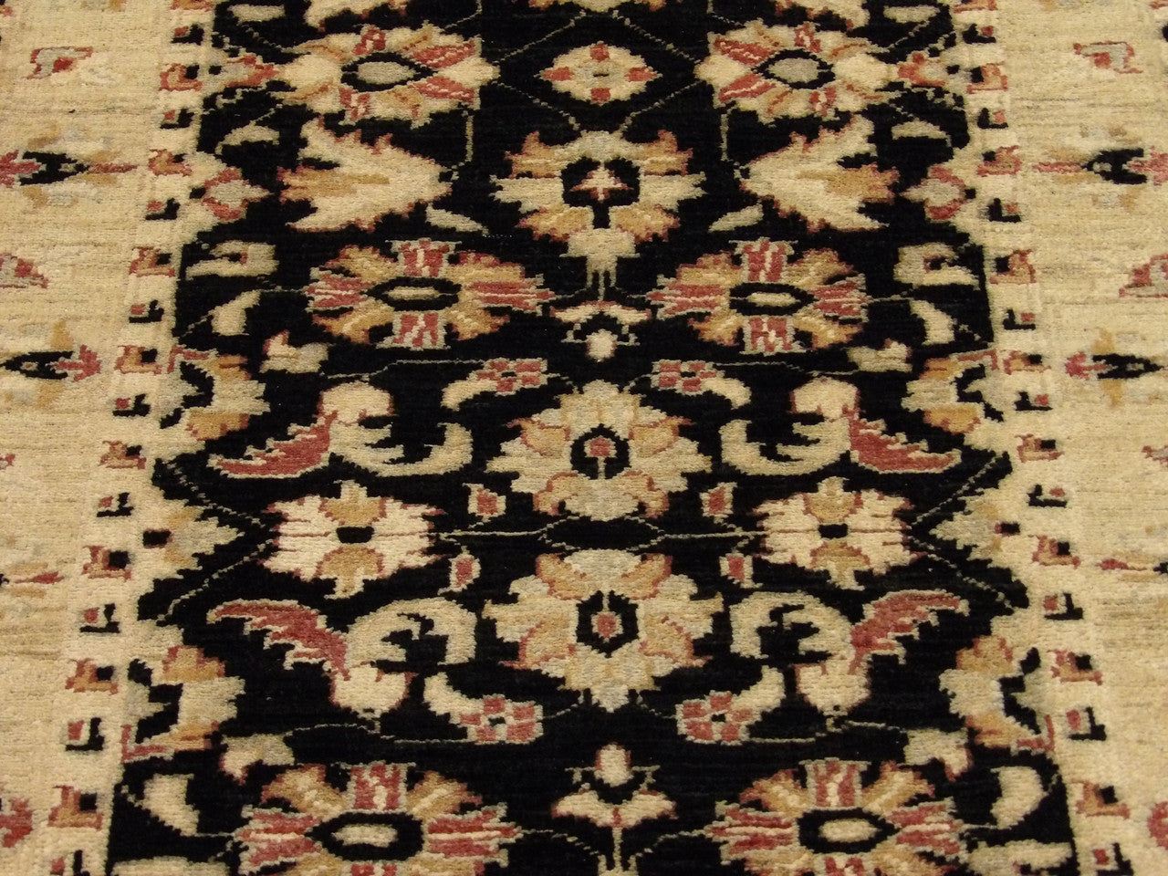 Back of Oushak Chobi Natural Dye hand-knotted rug