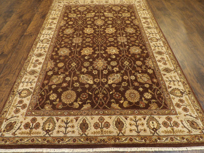 Chobie Antique hand-knotted wool rug in Brown, 6'0" x 9'0", SKU W868