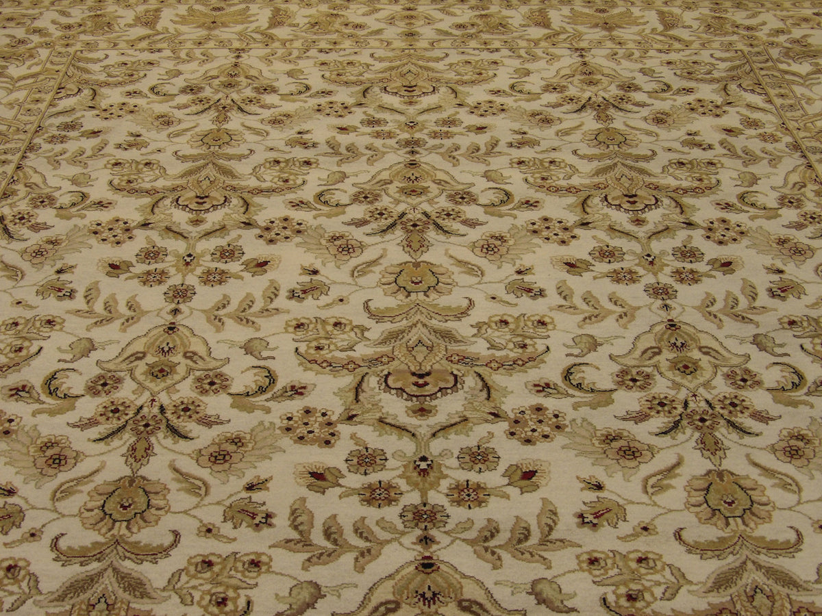 Back of Ziegler hand-knotted rug